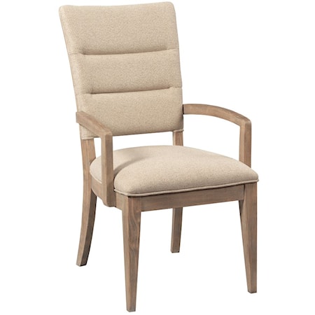 Emory Upholstered Solid Wood Dining Arm Chair