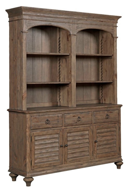 Hastings Open Hutch and Buffet with Adjustable Shelves