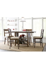 Kincaid Furniture The Nook 44" Round Solid Wood Counter Height Dining Table with Modern Tapered Wood Base