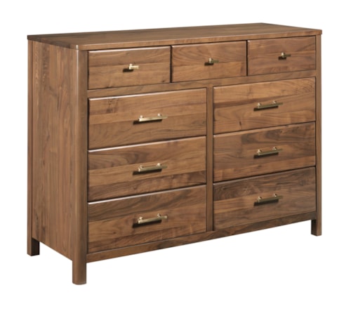 Transitional 9-Drawer Dresser