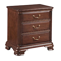 Traditional Three Drawer Nightstand