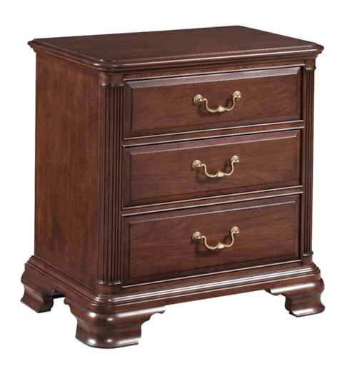 Traditional Three Drawer Nightstand