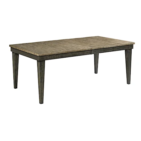 Rectangular Solid Wood Table with Two Extension Leaves