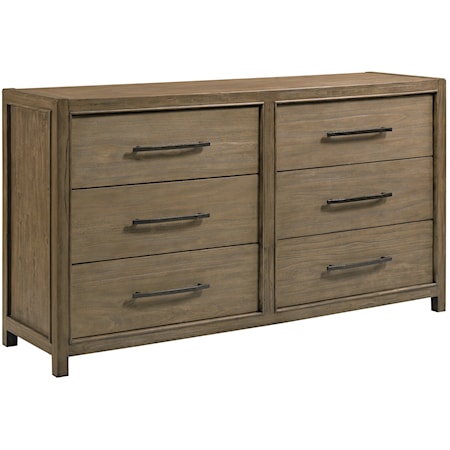 Transitional Calle Six-Drawer Dresser