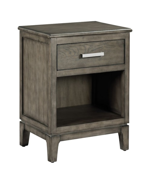 Meghan Solid Wood Nightstand with Outlet
