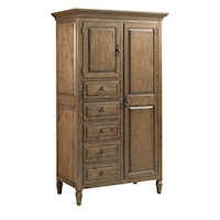 Traditional Solid Wood Hillgrove Armoire with Removable Closet Rod