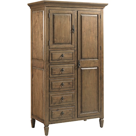 Traditional Solid Wood Hillgrove Armoire with Removable Closet Rod