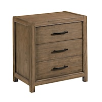 Transitional Calle Three-Drawer Nightstand