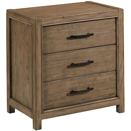 Transitional Calle Three-Drawer Nightstand