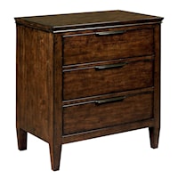 Transitional Elise Night Stand with Electrical Outlet and Nightlight