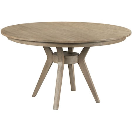 44" Round Dining Table with Modern Wood Base