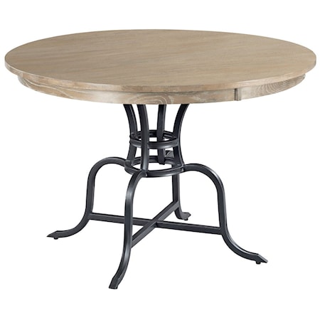 44" Round Dining Table w/ Metal Base