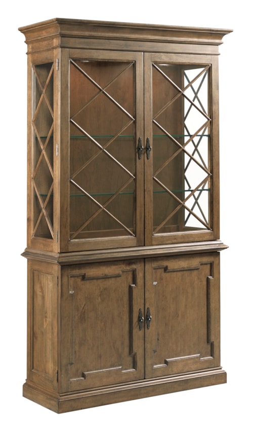 Traditional Solid Wood Mortimer China Cabinet with Built In Lighting