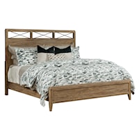 Jackson California King Solid Wood Bed with Metal Detail