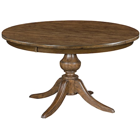 44" Round Dining Table w/ Wood Base