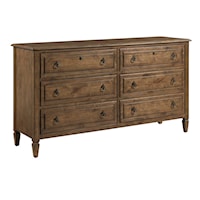 Traditional Solid Wood Norrisville 6-Drawer Dresser