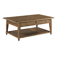 Traditional Solid Wood Atwood Rectangular Coffee Table
