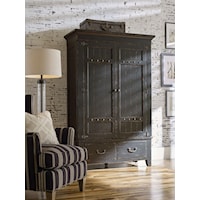 Simmons Rustic Armoire with Adjustable Shelves