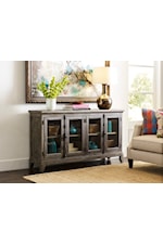 Kincaid Furniture Acquisitions Connor Round Accent Table with Adjustable Height and Metal Top