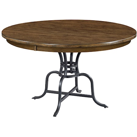 54" Round Dining Table  w/ Metal Base