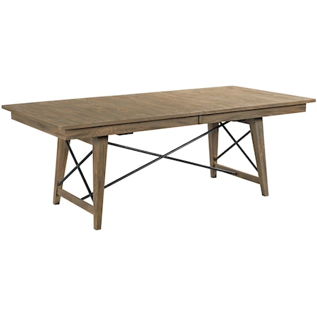 Laredo Rectangular Solid Wood Dining Table with Two Table Leaves