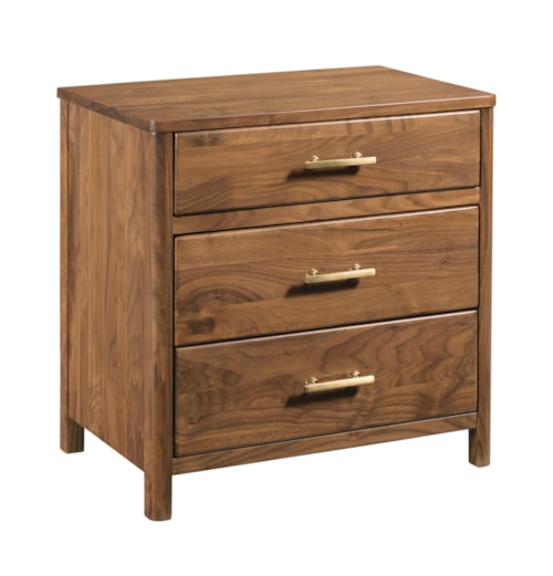 Transitional 3-Drawer Nightstand
