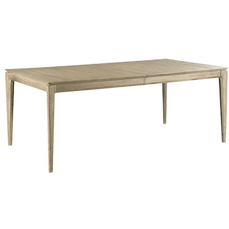 Contemporary Summit Solid Wood Large Dining Table with Leaves