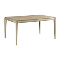 Contemporary Summit Solid Wood Medium Dining Table with Leaves