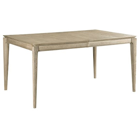 Contemporary Summit Solid Wood Medium Dining Table with Leaves