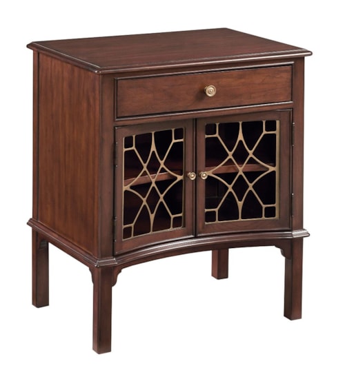 Traditional Bedside Table with Display Shelf