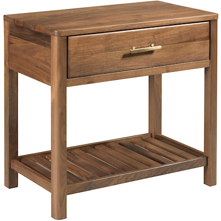 Transitional Nightstand with Storage