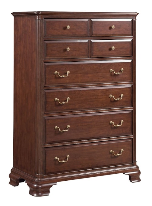 Traditional Eight Drawer Chest with Two Divided Drawers