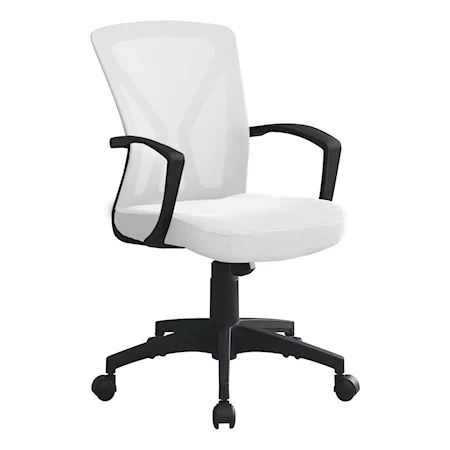 White Mesh Fabric Office Chair with Castors