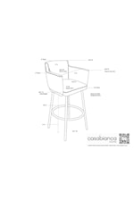 Casabianca SUZZIE Contemporary Swivel Dining Chair