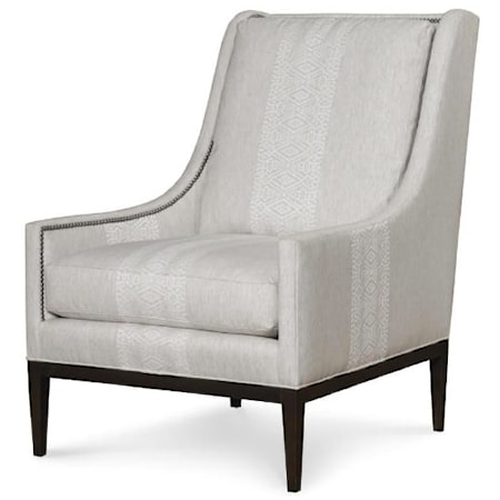 Accent Chair with Wood Trim