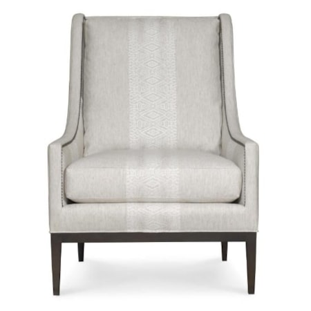 Accent Chair with Wood Trim