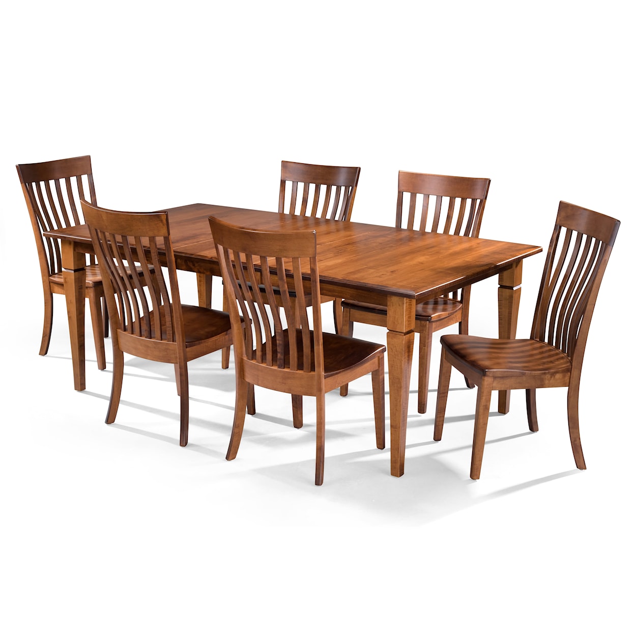 Archbold Furniture Amish Essentials Casual Dining 7pc Rectangular Dining Set 