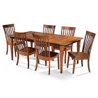 7pc Rectangular 42" x 60" Table & Ryan Side Chairs Dining Set