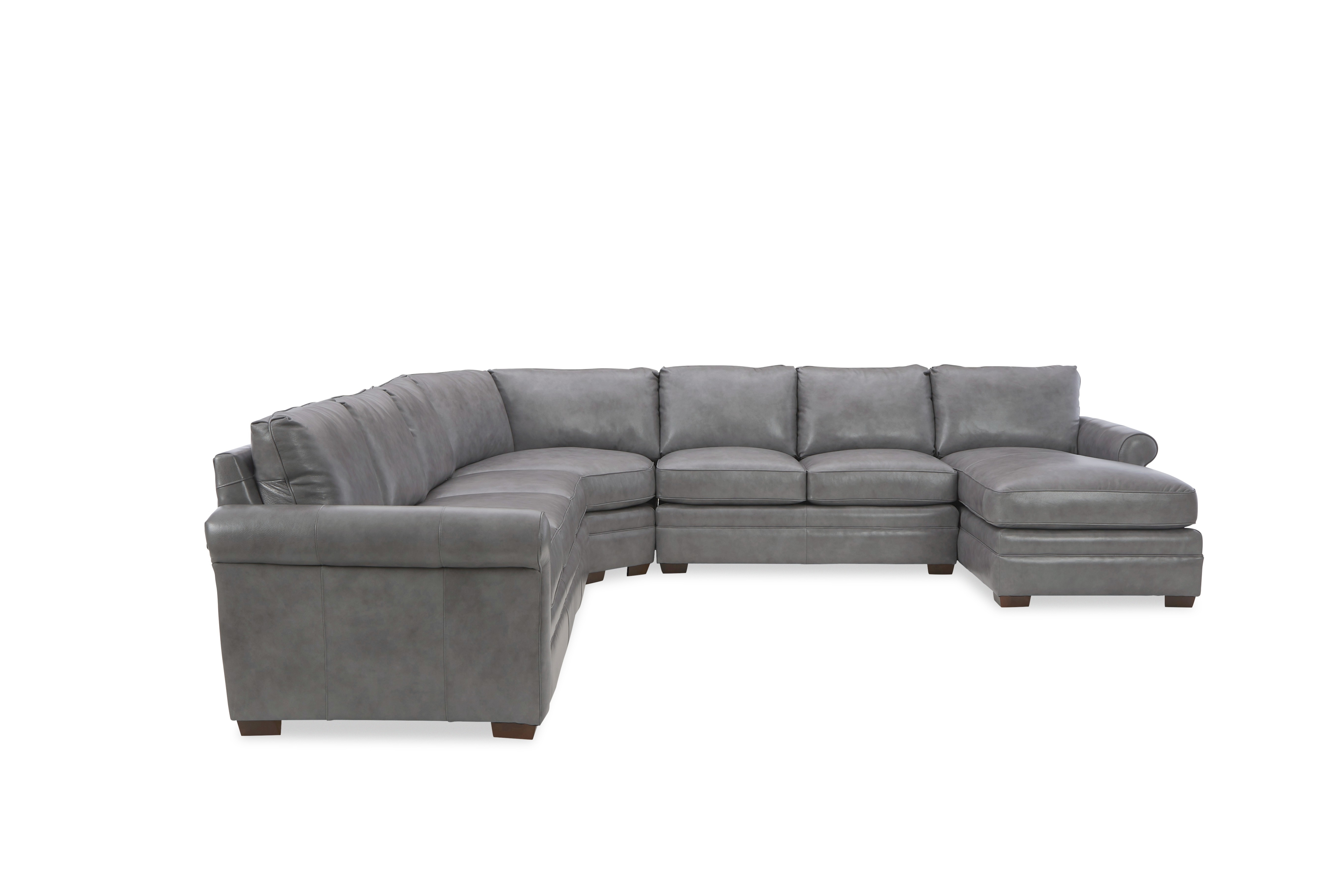 Top Grain Leather Custom 4pc Sectional