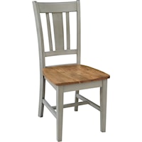Casual Dining Chair with Hickory Accent