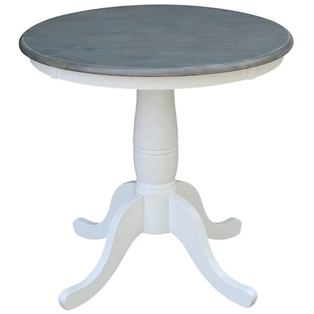 30" Round Pedestal Dining Table