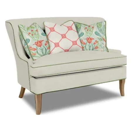 Contemporary Upholstered Armless Settee