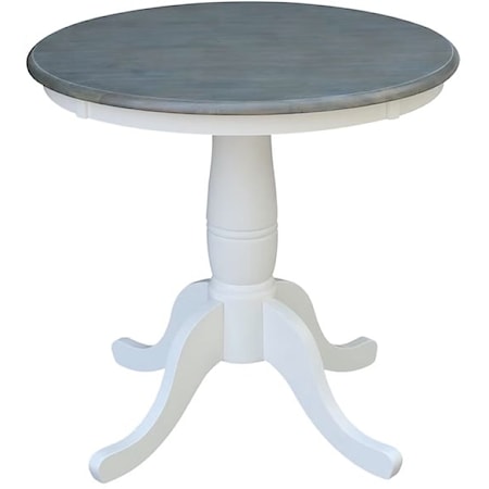 30" Round Pedestal Dining Table