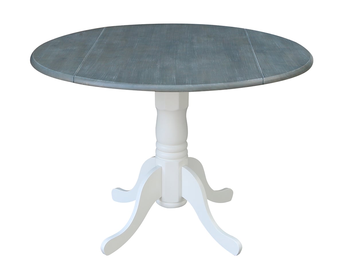 Round Dropleaf Pedestal Table