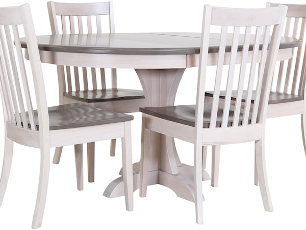 5pc Mary Dining Table and Alex Chair Set