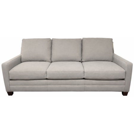 Carolina Thin Track Arm Leather Sofa