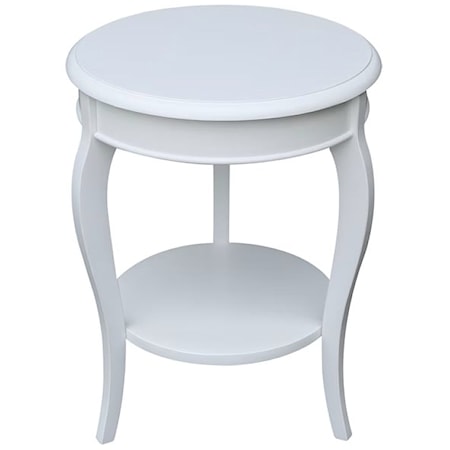 Contemporary Accent Table with Open Shelf