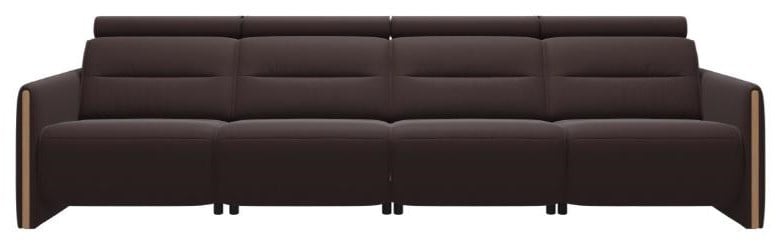Power 4-Seat Sofa with Wood Arms