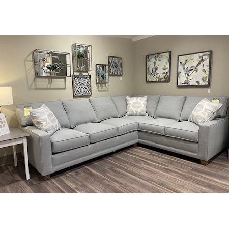 Rowe My Style I BPT-200-B-002 Customizable Sofa with Padded Track Arms,  Block Legs and Box Style Back Cushion, Simon's Furniture