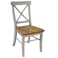 Casual Dining Chair with X Back